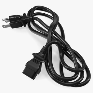 3D Power Cord with Electrical Plug