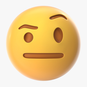 3D model Raised Eyebrow Emoji