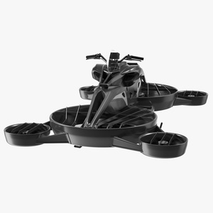 3D Fly Black Hoverbike XTURISMO model