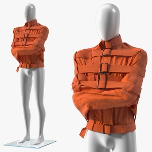 Mannequin in Straitjacket Orange 3D