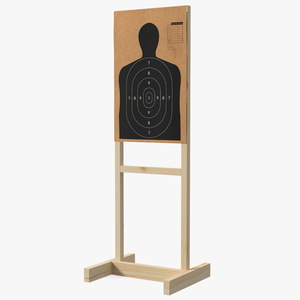 3D model Target Shooting with Silhouette Man