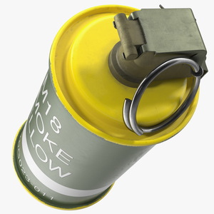 M18 Colored Smoke Grenade Yellow 3D