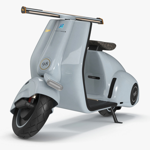 Electric Scooter Vespa 98 Blue Rigged 3D