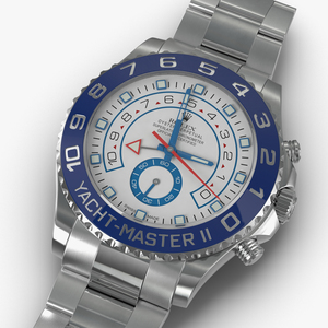 3D Rolex Yachtmaster II Oyster Steel model