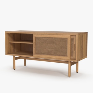 3D model Wooden Media Console Sideboard