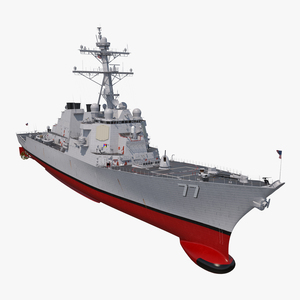 3D Arleigh Burke Destroyer OKane DDG 77 Rigged model