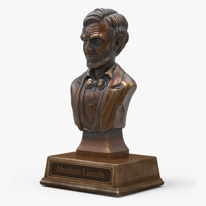 3D model Bust of Abraham Lincoln on Pedestal