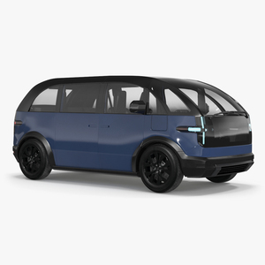 3D Canoo Electric Van Premium Blue