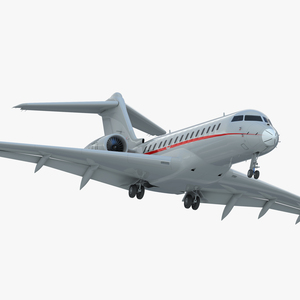 3D Business Jet Global 6000 Rigged