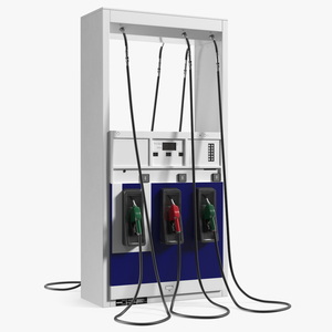 3D Gas Pump Blue model