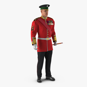 Irish Guard Sergeant Standing 3D model