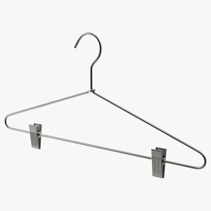 3D Metal Hanger With Pant Clips model