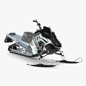 Sled Polaris Black Rigged for Maya 3D model