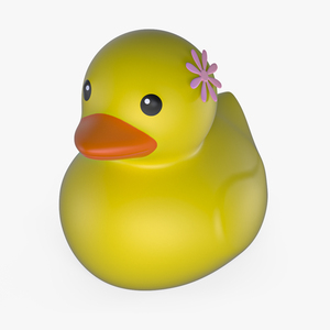 Pink Flower for Rubber Duck 3D