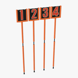 Down Markers for American Football 3D model