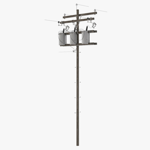 3D model High Voltage Utility Pole