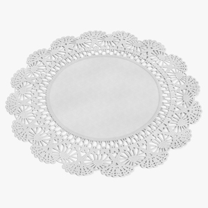 Lace Round Paper Doily 3D