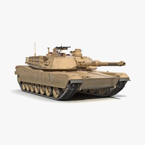 3D M1 Abrams 2 Rigged model