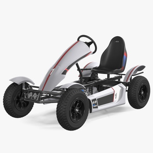 Pedal Kart with Frame Race Grey Rigged for Cinema 4D 3D