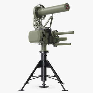 3D model Anti UAV Electro Optical System and Directional RF Inhibitor