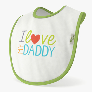 Baby Bib with Print I Love My Daddy Deployed 3D model