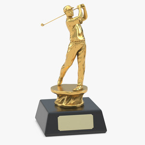 3D model Golfer Trophy Golden