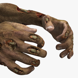 Realistic Zombie Hands Rigged 3D model