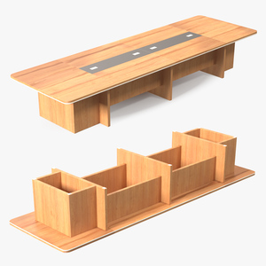 3D Rectangular Conference Table model