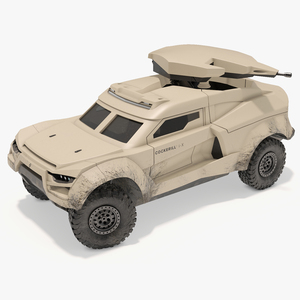 3D Cockerill I-X Armored Car Dirty Rigged model