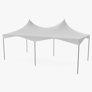 Outdoor Party Tent White 3D model