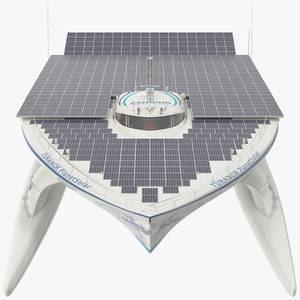 Electric Yacht PlanetSolar Rigged for Maya 3D