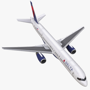 Boeing 757 200 Delta Air Lines Rigged 3D