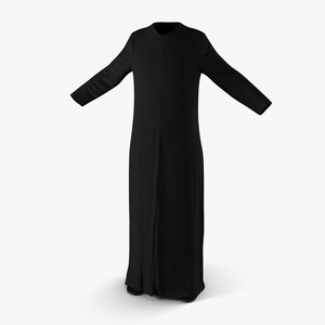 Traditional Arab Ladies Dress Abaya 2 3D