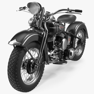 3D model 1942 Harley-Davidson WLA Black