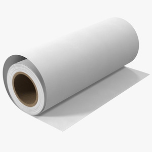 Eco White Wrapping Paper Roll 3D model