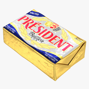 3D President Salted Butter model