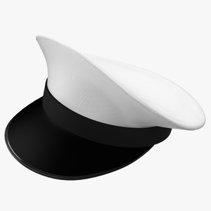 3D Navy Commander Hat model