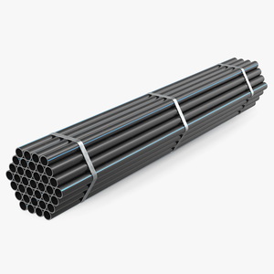 Plastic Pipes Bundle 2 Meters 3D model