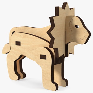 3D 3d Wooden Lion Puzzle