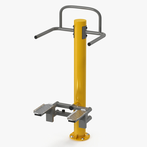 3D model Stepper Outdoor Fitness Equipment Yellow