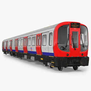 London Subway Train S8 Rigged 3D model