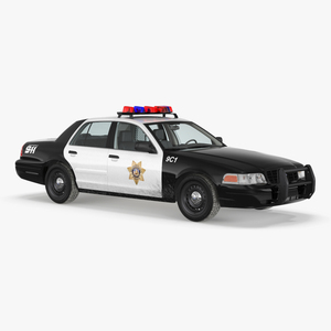 Police Interceptor Ford Crown Victoria Simple Interior 3D model