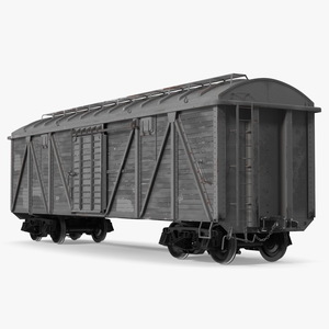 Cargo Wagon Black 3D