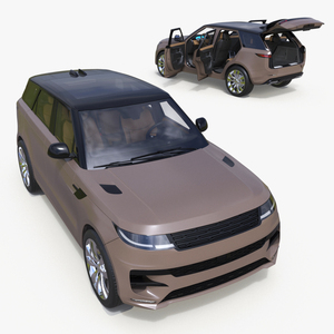 Luxury Sport SUV Brown Rigged 3D model