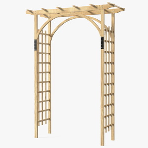 Outdoor Wooden Garden Archway 3D model