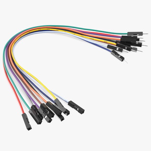 Jumper Wires Bented Multicolored 3D