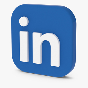 3D Linkedin Social Media Icon