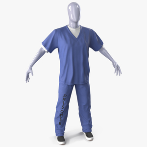 3D Blue Prisoner Uniform