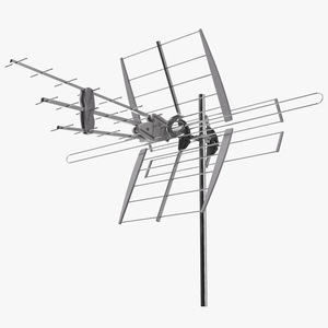 Outdoor Combined VHF UHF Antenna Amplified 3D