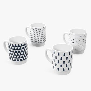 Simple Pattern Mug Set 3D